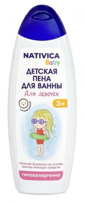 Купить nativica baby (нативика) детская пена для ванны для девочек 3+, 430мл в Городце