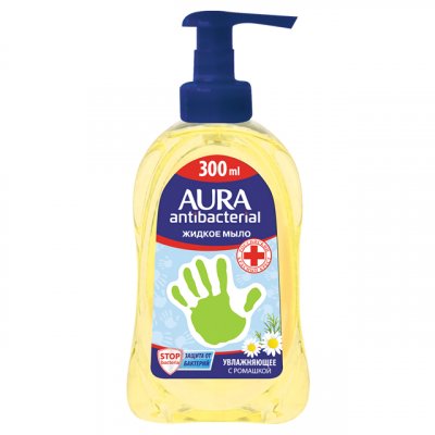 Купить aura (аура) мыло жидкое антибактериальное с ромашкой, 300мл в Городце