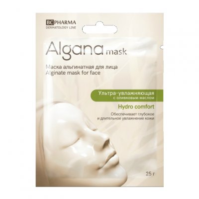 Купить альгана маск (alganamask) маска для лица альгинатная ультра-увлажняющая с оливковым маслом, 1 шт в Городце
