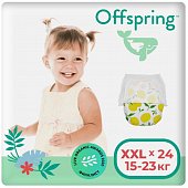 Купить offspring (оффспринг) подгузники-трусики детские размер xxl, 15-23 кг 24 шт лимоны в Городце