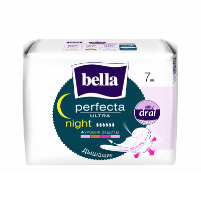 Купить bella (белла) прокладки perfecta ultra night silky dray 7 шт в Городце
