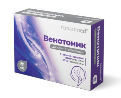 Купить венотоник (диосмин+гесперидин) консумед (consumed) 500мг, таблетки, 60 шт бад в Городце