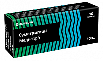 Купить суматриптан медисорб, таблетки покрытые пленочной оболочкой 100мг 10шт в Городце