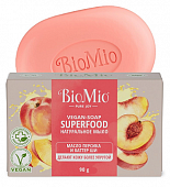 Купить biomio (биомио) bio-soap superfood мыло натуральное с маслом персика и баттером ши 90г в Городце