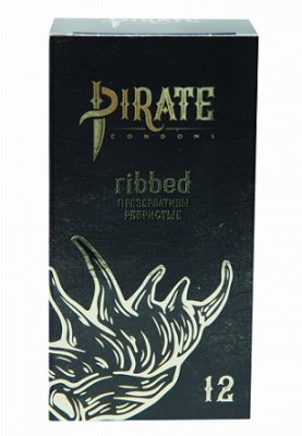 Купить pirate (пират) презервативы 12шт ребристые в Городце