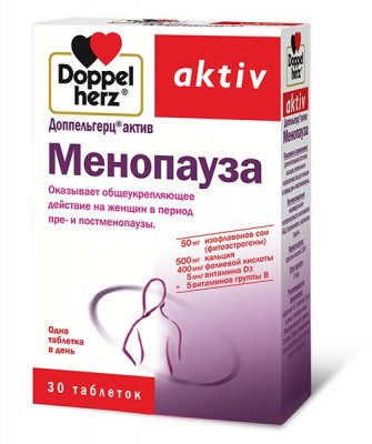 Купить doppelherz (доппельгерц) актив менопауза, таблетки, 30 шт бад в Городце