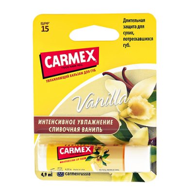 Купить кармекс (carmex) бальзам для губ ваниль, 4,25г spf15 в Городце