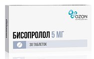 Купить бисопролол, таблетки, покрытые пленочной оболочкой 5мг, 30 шт в Городце