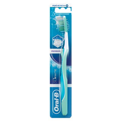 Купить oral-b (орал-би) зубная щетка 3d white отбеливание средняя, 1 шт в Городце
