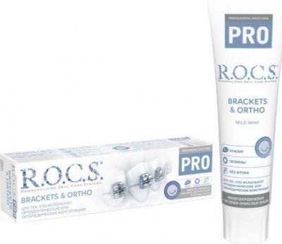 Купить рокс (r.o.c.s) зубная паста pro brackets & ortho, 135г в Городце