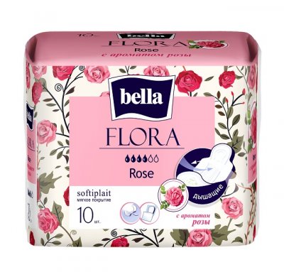 Купить bella (белла) прокладки flora с ароматом розы 10 шт в Городце