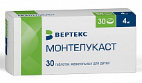 Купить монтелукаст, таблетки жевательные, для детей 4мг 30шт в Городце