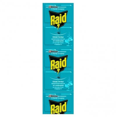 Купить рейд (raid) пластины от комаров эвкалипт, 10 шт в Городце