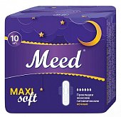 Купить meed maxi soft (мид) прокладки гигиенические ночные, 10 шт в Городце