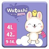 Купить watashi (ваташи) подгузники-трусики размер l 9-14кг, 42 шт в Городце