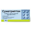 Купить суматриптан, таблетки, покрытые пленочной оболочкой 50мг, 2шт в Городце