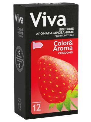 Купить viva (вива) презервативы ароматизированные цветные 12шт в Городце