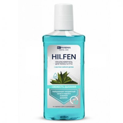Купить хилфен (hilfen) ополаскиватель полости рта свежесть дыхания с маслом чайного дерева, 250мл в Городце