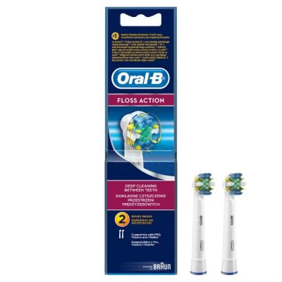 Купить oral-b (орал-би) насадки для электрических зубных щеток, floss action eb25 2 шт в Городце