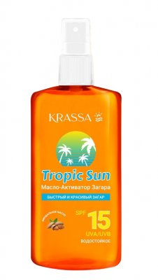Купить krassa tropic sun (красса) масло-активатор загара spf15 150мл в Городце