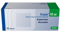 Купить аторис, таблетки, покрытые пленочной оболочкой 40мг, 90 шт в Городце