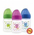 Курносики бутылочка полипропиленовая с силиконовой соской и широким горлом с 0 мес 150мл (11208)