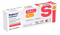 Купить седжаро, раствор для подкожного введения 2,5мг/доза шприц-ручка 2,4мл 1шт+ игла 4шт в Городце