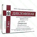 Купить диклофенак, раствор для внутримышечного введения 25мг/мл, ампула 3мл 10шт в Городце