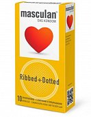Купить masculan (маскулан) презервативы с колечками и пупырышками ribbed+dotted 10 шт в Городце