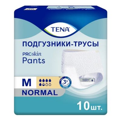 Купить tena proskin pants normal (тена) подгузники-трусы размер m, 10 шт в Городце