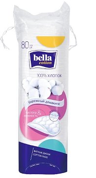 Bella Cotton (Белла), ватные диски 80 шт