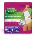 Купить depend (депенд) впитывающее нижнее белье для женщин, размер m-l (44-50), 10 шт в Городце