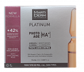 Купить martiderm (мартидерм) platinum сыворотка для лица коррекция фотостарения гиалуроновая кислота+, ампулы 2мл, 10 шт в Городце