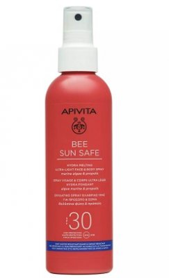 Купить apivita (апивита) bee sun safe спрей для лица и тела ультралегкий солнцезащитный тающий, 200 мл spf30 в Городце