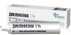 Купить диклофенак, мазь для наружного применения 1%, туба 30г в Городце