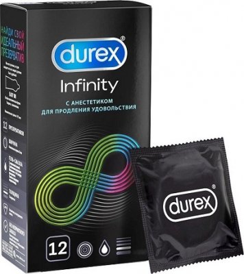 Купить durex (дюрекс) презервативы infinity гладкие с анестетиком (вариант 2) 12шт в Городце