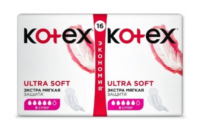 Купить kotex ultra soft (котекс) прокладки супер 16шт в Городце