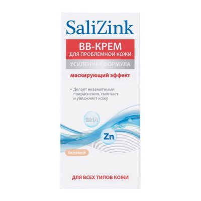 Купить salizink (салицинк), вв-крем с тонирующим эффектом для проблемной кожи всех типов, 50 мл тон 02 бежевый в Городце