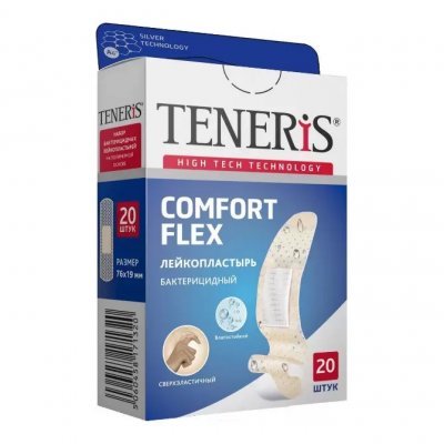 Купить пластырь teneris comfort (тенерис) бактерицидный полимерная основа, 20 шт в Городце