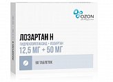 Купить лозартан-н, таблетки, покрытые пленочной оболочкой 50мг+12,5мг, 90 шт в Городце