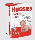 Купить huggies (хаггис) подгузники классик 3 4-9кг 16шт в Городце