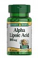 Купить nature's bounty (нэйчес баунти) альфа-липоевая кислота 100мг, капсулы 60 шт бад в Городце