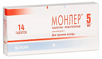 Купить монлер, таблетки жевательные 5мг, 14 шт в Городце