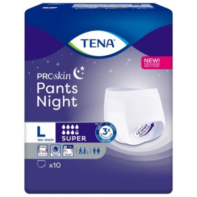 Купить tena proskin pants night super (тена) подгузники-трусы размер l, 10 шт в Городце