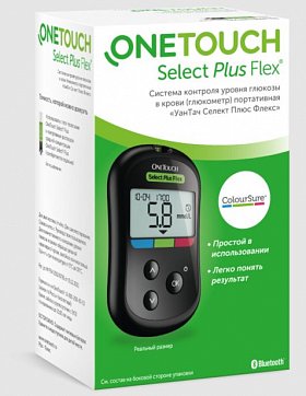Глюкометр OneTouch Select Plus Flex (Уан Тач Селект Плюс Флекс)