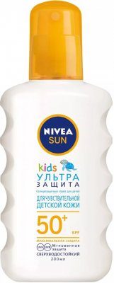 Купить nivea (нивея) sun кидс спрей солнцезащитный ультра защита, 200мл spf-50+ в Городце