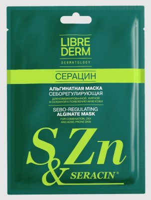 Купить librederm seracin (либридерм) маска альгинатная себорегулирующая для проблемной кожи, 30г в Городце
