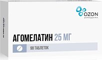 Купить агомелатин, таблетки, покрытые пленочной оболочкой 25мг, 98 шт в Городце