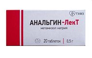 Купить анальгин-лект, таблетки 500мг, 20шт в Городце