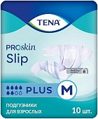 Купить tena proskin slip plus (тена) подгузники размер m, 10 шт в Городце